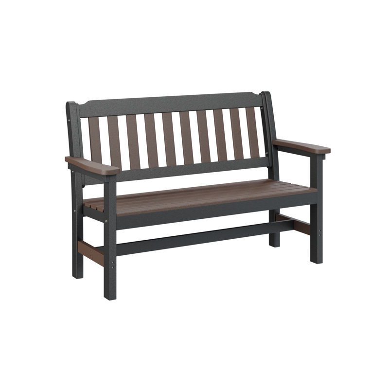Garden Patio Bench, Chocolate Brown/Black