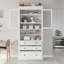 Armoire multifonctionnelle avec 3 tiroirs, tablettes réglables-805829257