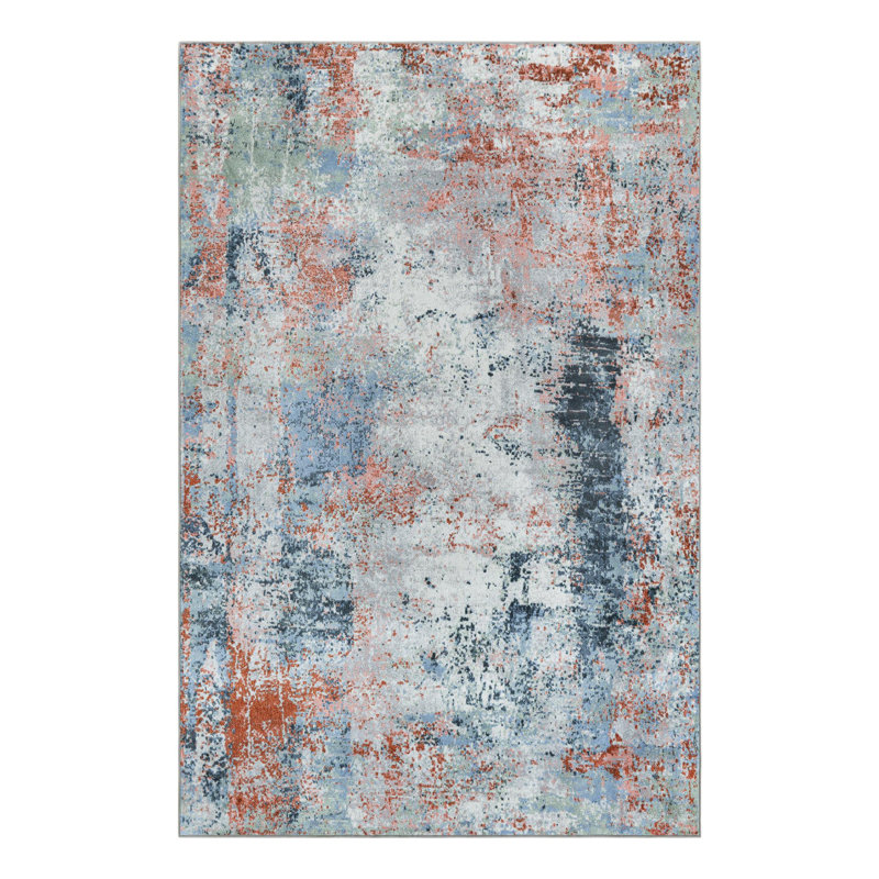 Hankinson Abstract Indoor Rug, Rectangle 6'1" x 9'