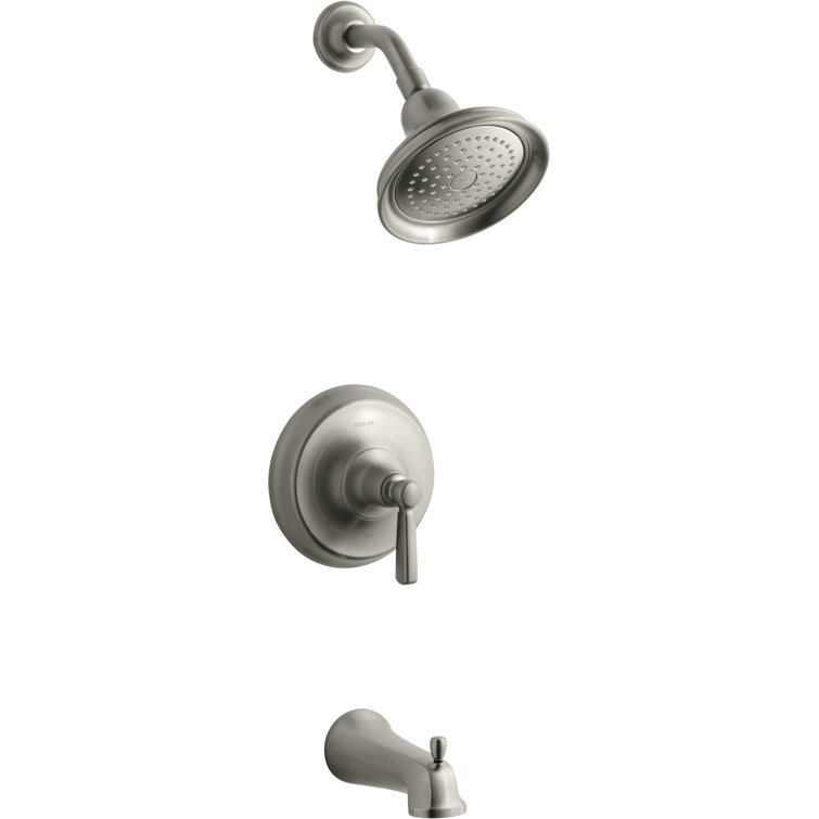 Bancroft® Rite-Temp® Bath and Shower Trim with Metal Lever Handle, NPT Spout and 2.5 Gpm Showerhead