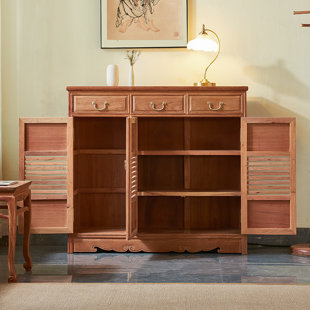 Solid wood furniture storage shoe cabinet