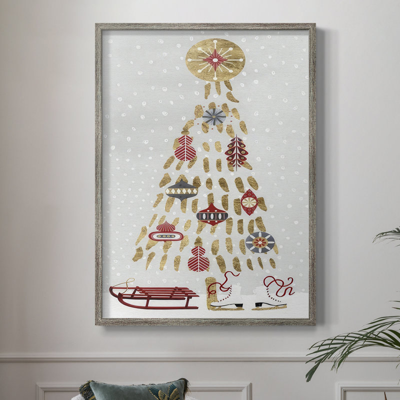 «Christmas Chalet Collection», reproduction encadrée B - Bois massif, H 15 po x l 12 po