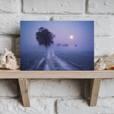 «Moonlit Path Abstract Contemporary Landscape Nature», reproduction d'art murale
