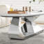 Table basse en pierre frittée élégante et durable avec base en acier inoxydable pour un style de vie élégant-1170671817