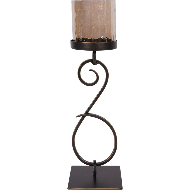 Iron Tabletop Hurricane, 36.2 cm H x 10.8 cm W x 10.8 cm D