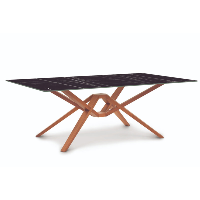 Exeter Rectangular Dining Table, Black, Autumn Cherry, 30"H x 84"L x 48"W