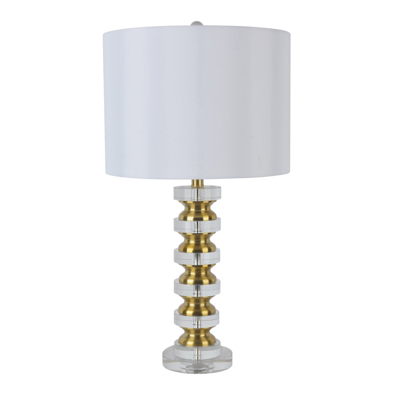 Lampe de table en acier et cristal empilés The Serafina