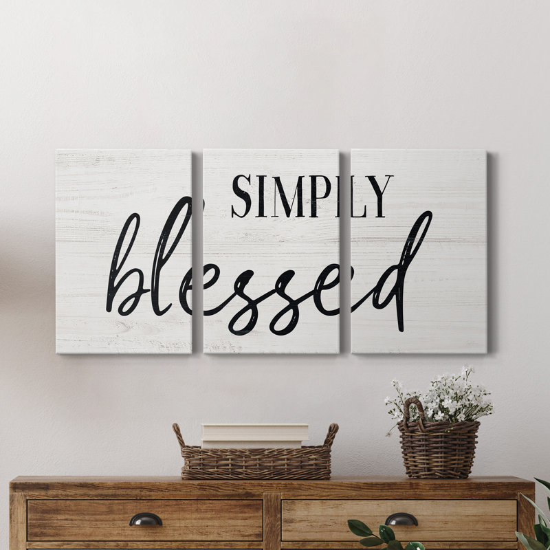 Simply - Ensemble de 3 reproductions sur toiles tendues, H 12 po x l 24 po x P 1 po