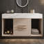 Meuble-lavabo l 39,4 po avec lavabo en céramique? 2 tiroirs et 2 espaces de rangement-573707217