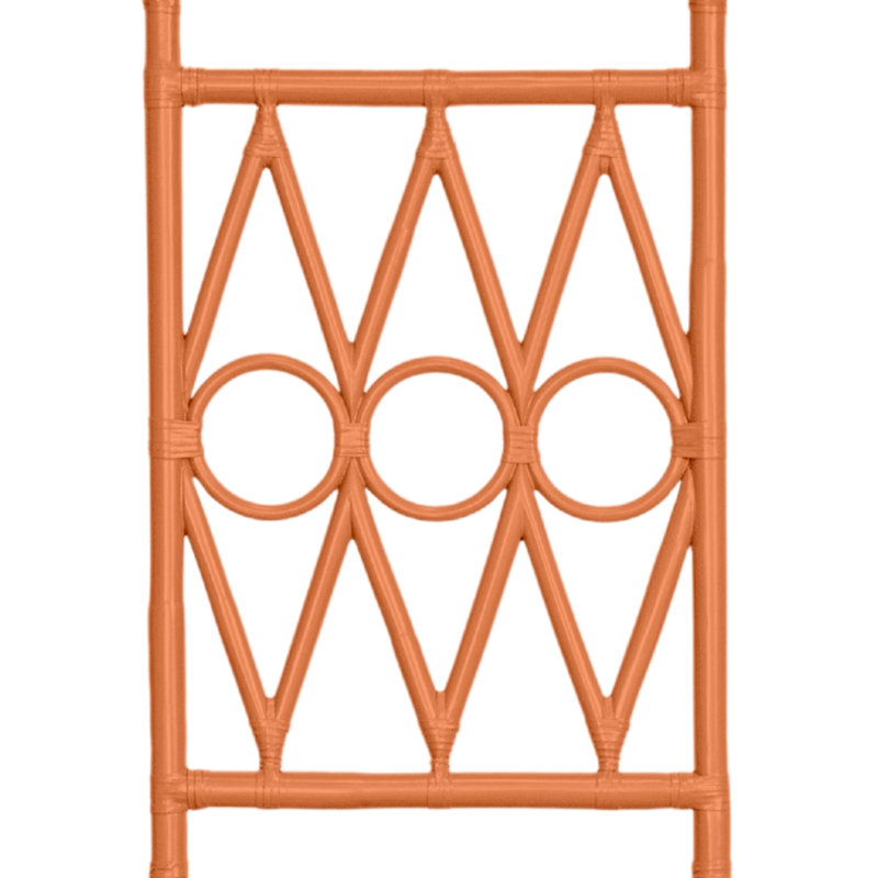Devonshire Open-Frame Headboard, Twin, Citrus Orange