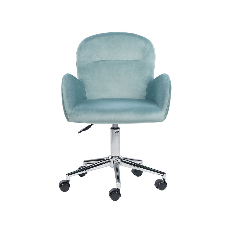 Leonardtown Velvet Office Chair, Blue