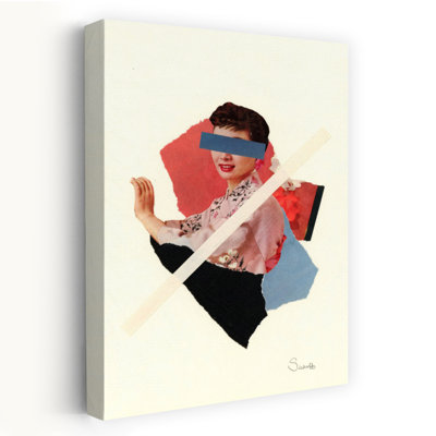 Dashiell Contemporary Art Abstract Retro Vintage Wall Art - Wrapped Canvas Print