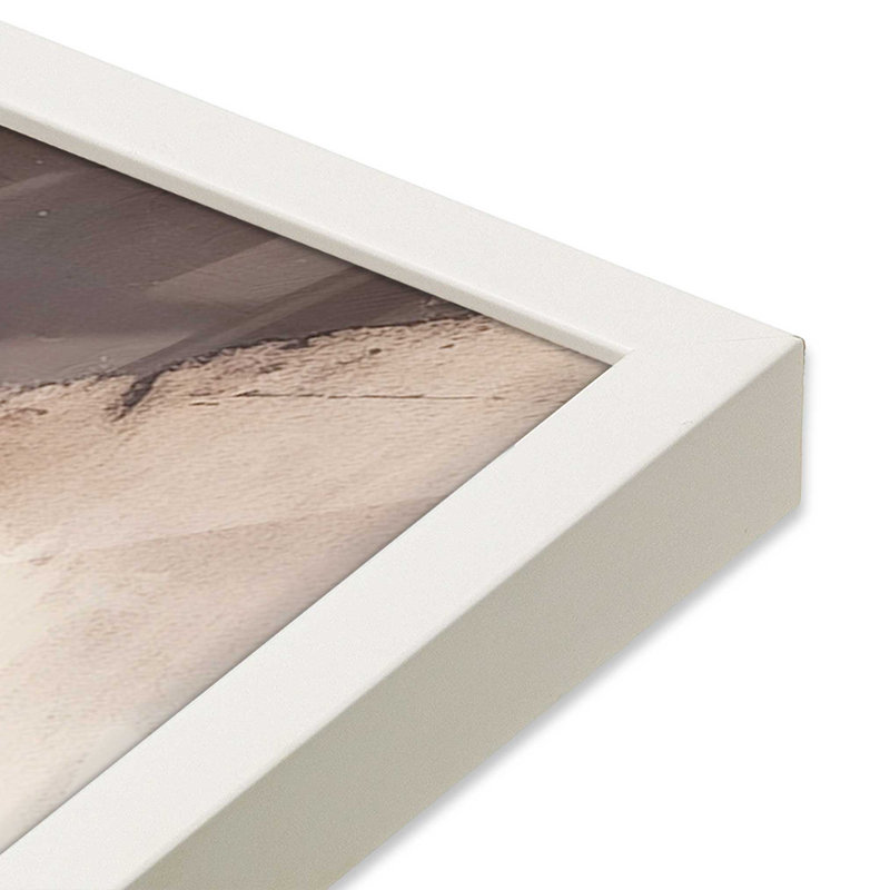 Ensemble de 2 impressions abstraites de tourbillon de Sienne,, Blanc opaque, 21" H x 34" W
