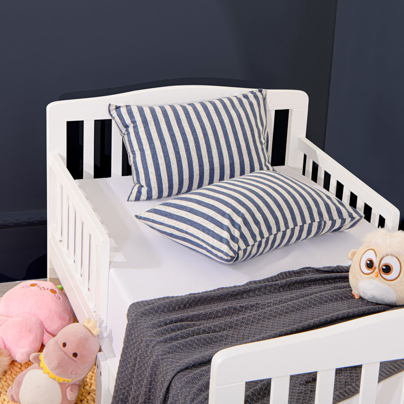 Toddler Pillowcase - Jersey Cotton Crib Size, Blue Striped