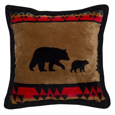 Ours avec coussin en sherpa noir