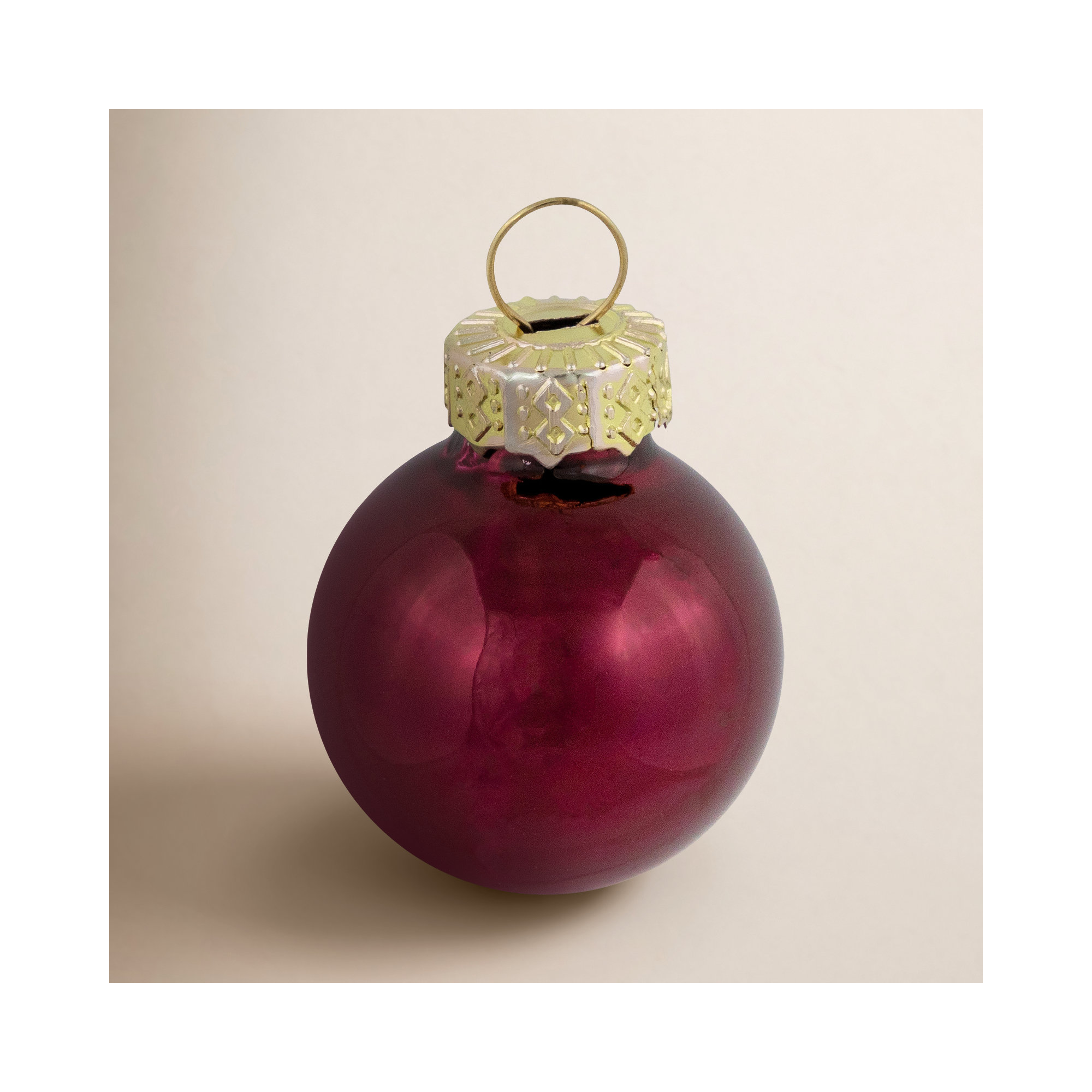 Christmas 22-Finish Glass Christmas Ball Ornaments, Burgundy