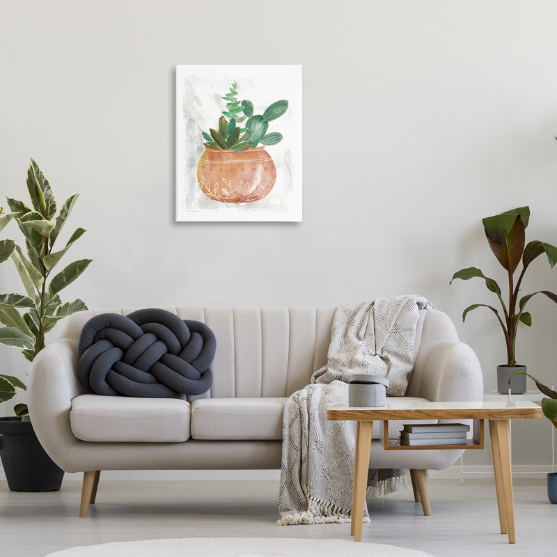  "Succulent Planter Vase", art mural par Carol Robinson, H 30 po x l 24 po