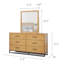 Commode 6 tiroirs avec miroir Tyresse