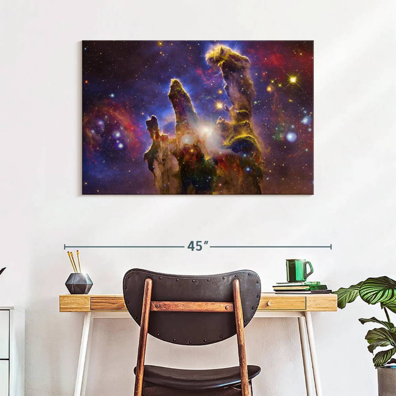 Nébuleuses et étoiles, H 26 po x l 39 po