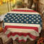 Nappe en bois avec nappe drapeau américain