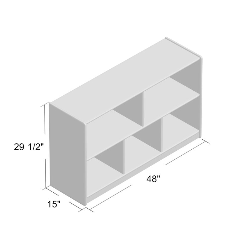 Rangement mobile simple Jonti-Craft, Effaçable magnétique, 29.5" H x 48" W x 15" D