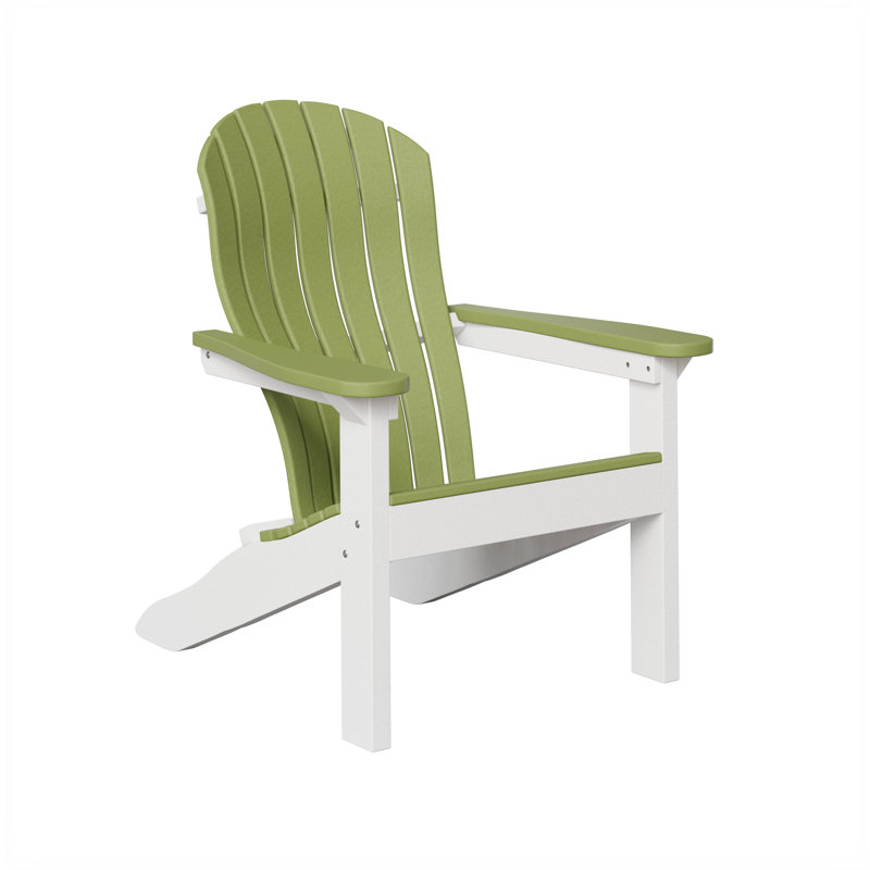 Berlin Gardens Contour Adirondack Chair, Kiwi Green with White