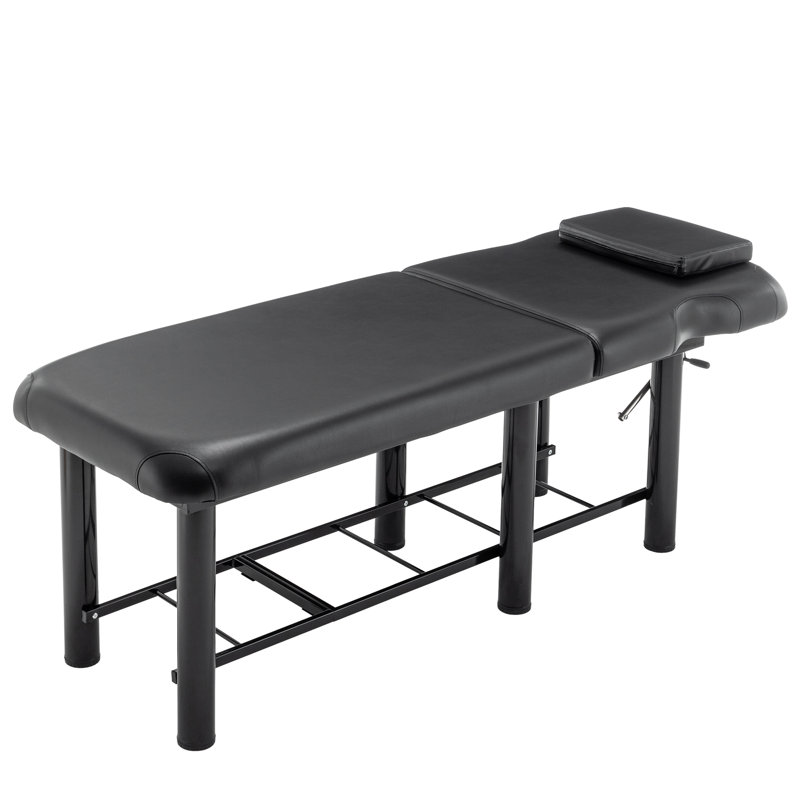 Fauteuil inclinable réglable pour le salon, table de massage tressée, dossier réglable, appui-tête amovible, tablette inférieure, lit de salon en mousse à mémoire de forme