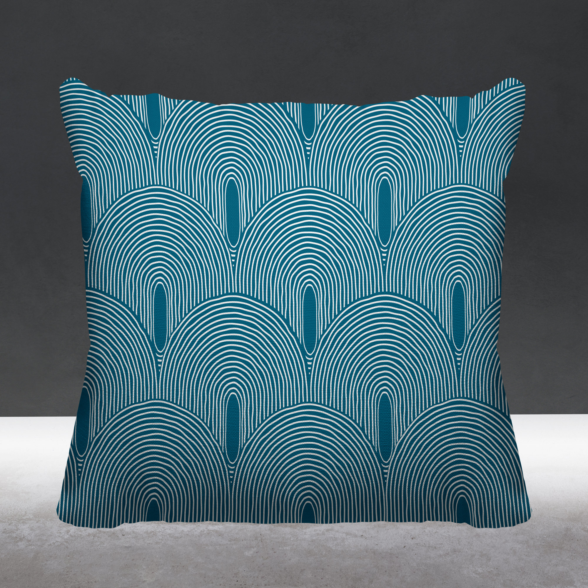 Limpo Indoor/Outdoor Throw Pillow, Turquoise, 18" x 18"