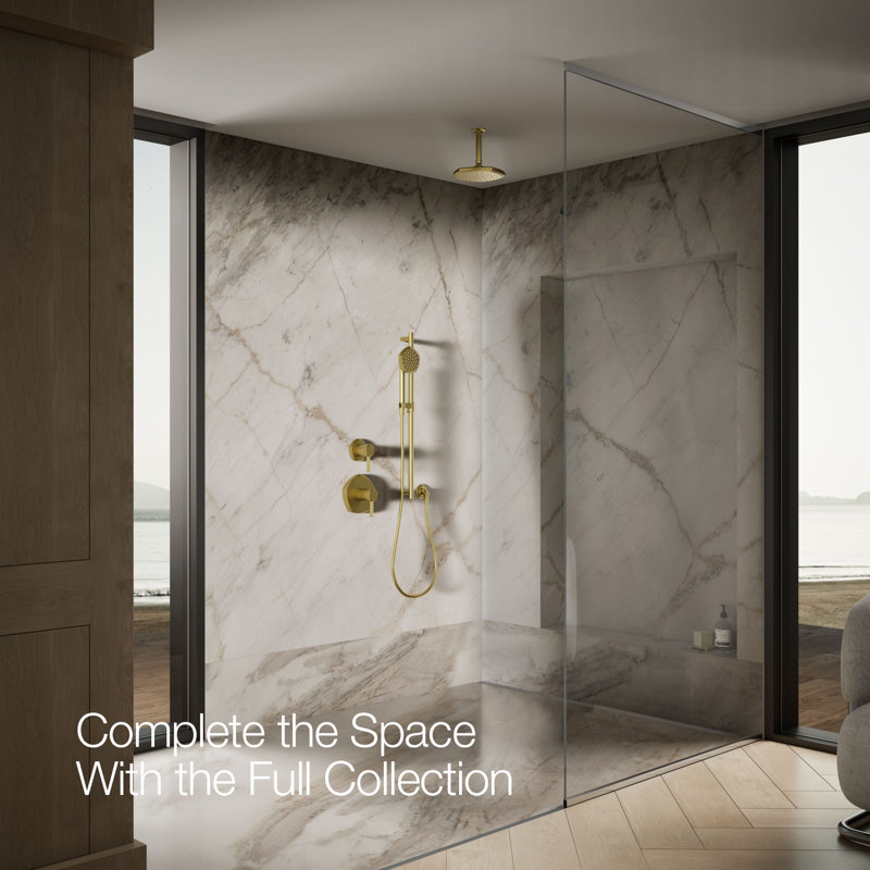 Occasion 8 In. Single-Function Rainhead, Vibrant Brushed Moderne Brass, 1.75 GPM