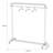 60'' Metal Adjustable Rolling Industrial Pipe Clothing Rack