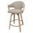 Modern Fabric and Bentwood 26" Counter Stool with Swivel, Set of 2-1276673257