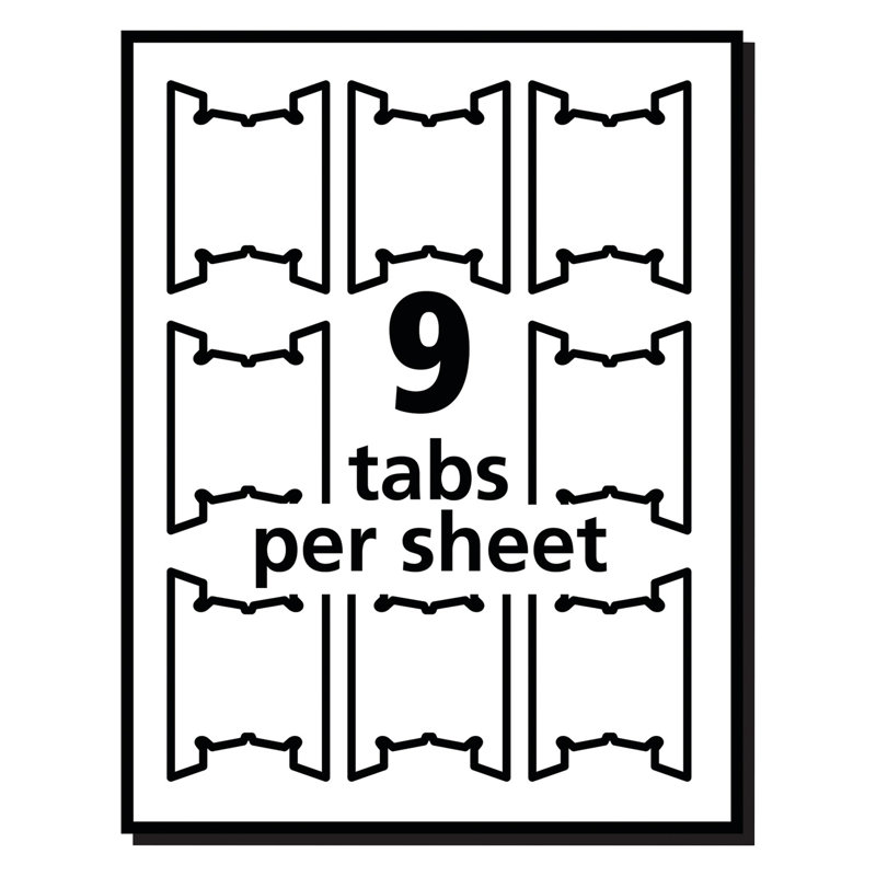 White Tear-Resistant Hanging File Tabs 90-Pack