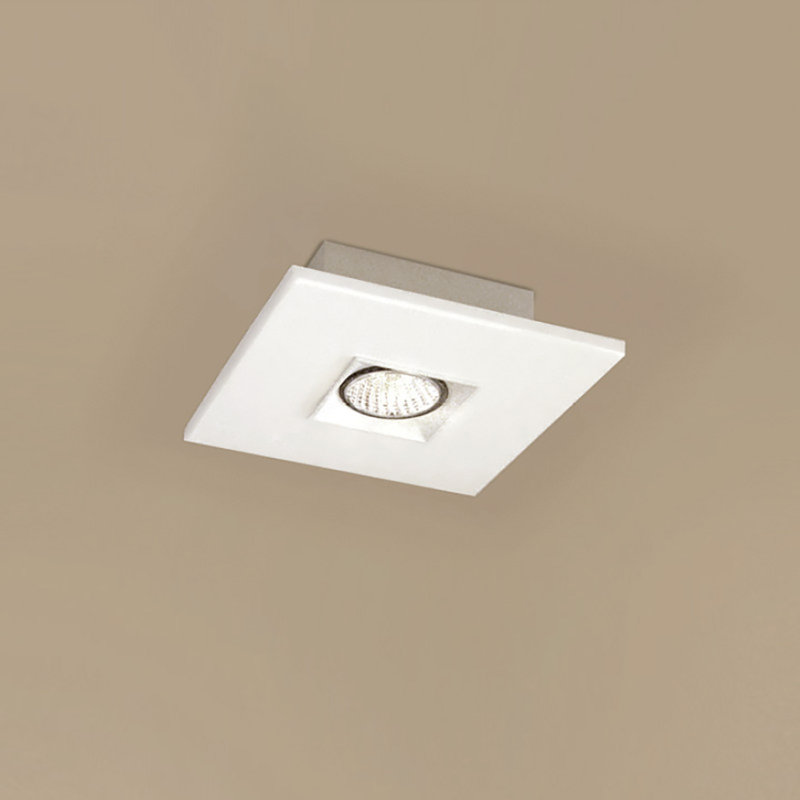 Polifemo 1 - Light Semi Flush Mount, 3" H x 7.8" W x 7.8" D, White