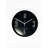Stylish Decorative Wall Clock, Black & Silver, 11.8 inches Diameter | 100% Plastic, Real Glass Cover, Thickness: 1.8 inches | Perfect for Home, Office & Living Spaces, Elegant Design & Accurate Timekeeping-105520074