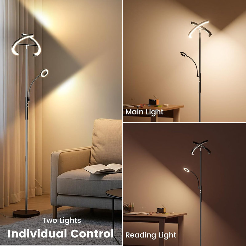 Lampe sur pied moderne avec lampe de lecture