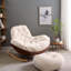 Chaise berçante rembourrée amovible avec repose-pieds-1992284850