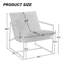 Chaise d'appoint rembourrée avec cadre en métal et mélange de polyester bleu-1824197054