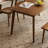 Simple Rectangular Black Walnut Dining Table Set-110434390