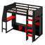 Lit mezzanine avec bureau Gaming