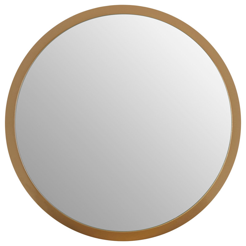 Round Wall Mirror, Gold, 34 cm H x 34 cm W
