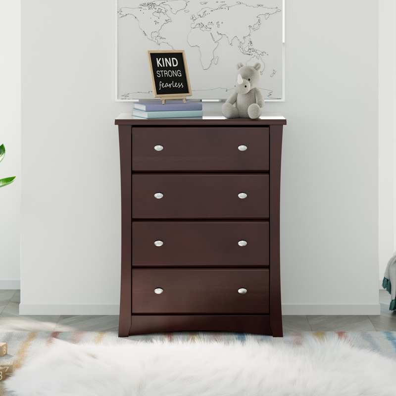 Crescent 4 Drawer Chest, Espresso
