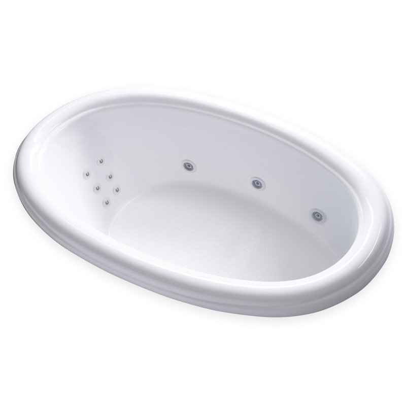 Chauffe-baignoire tourbillon encastre de 69 po x 42 po, Droite