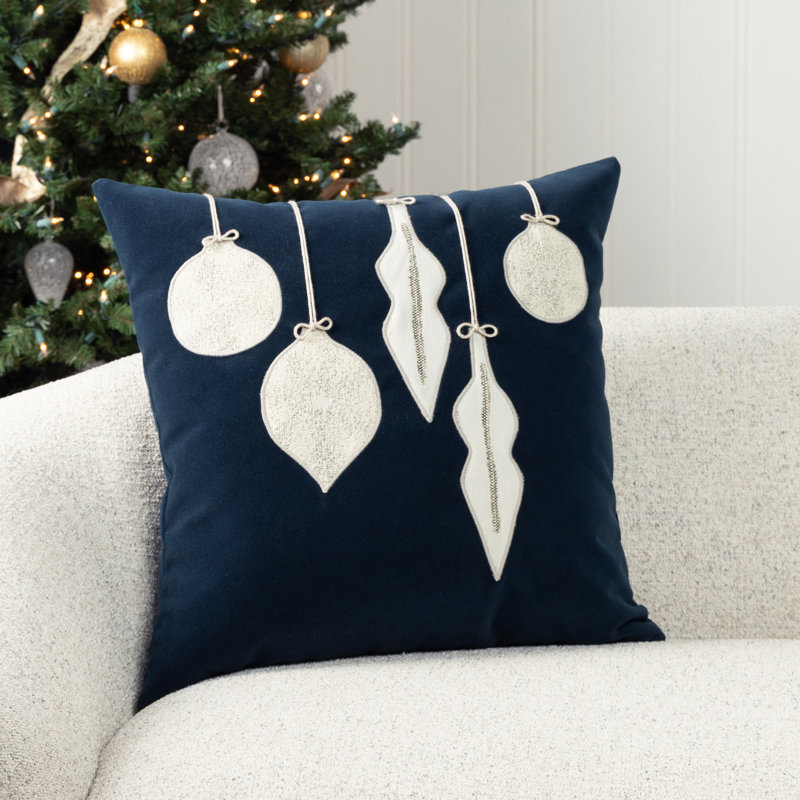 Ornaments Square Performance Pillow Cover & Insert, Midnight