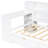 Wood Twin Platform Bed With Storage Shelves, 2 Drawers, Charging Ports, Adjustable Led, Desk And Elegant Upholstered Head, White Beige Size In Wood, Headboard, Station, Led Lights Table, +-1841339546