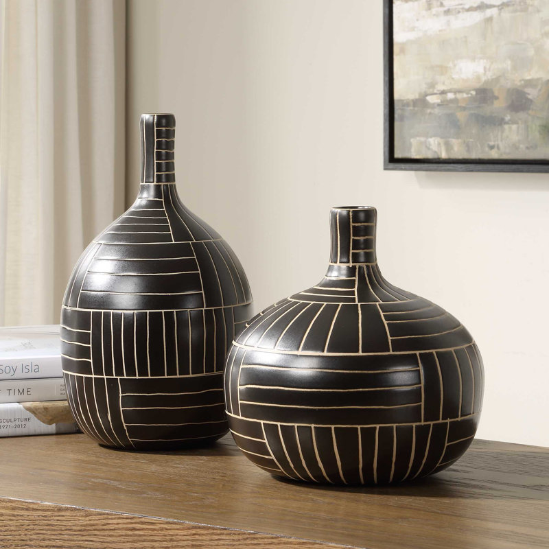 Ensemble de 2 vases géométriques Uttermost