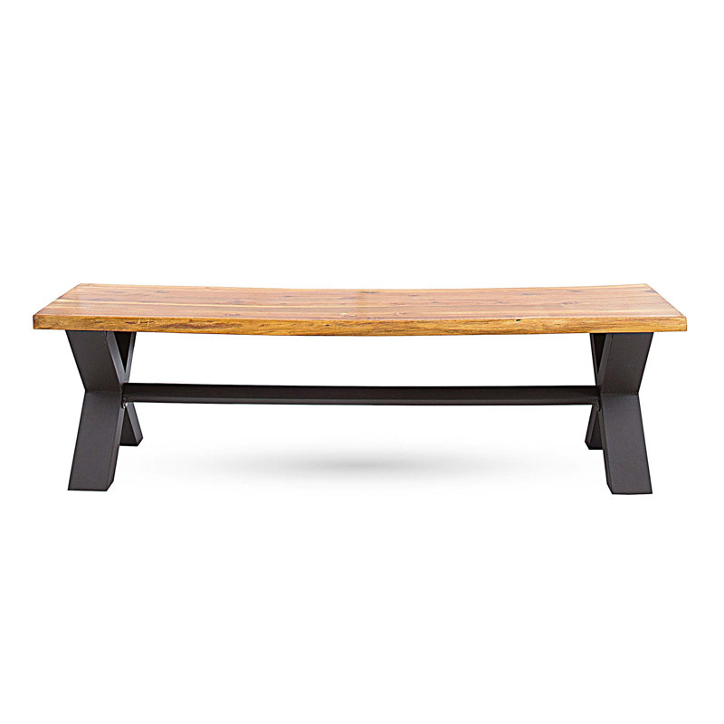 Banc de parc classique, fabrication en bois massif pour une durabilité durable