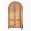 Armoire de rangement en rotin de 63,39 po de hauteur avec tablettes réglables