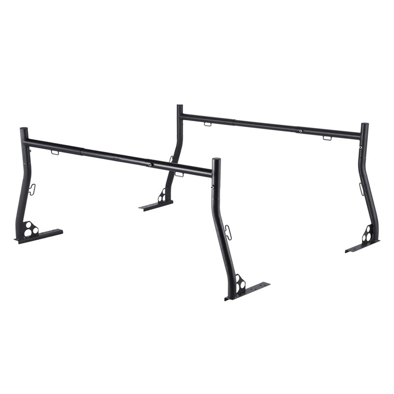 Truck Ladder Rack, 49-73 in Width, Steel, 1pc - Adjustable Extendable Cargo Rack, 800 lbs Static Load Capacity