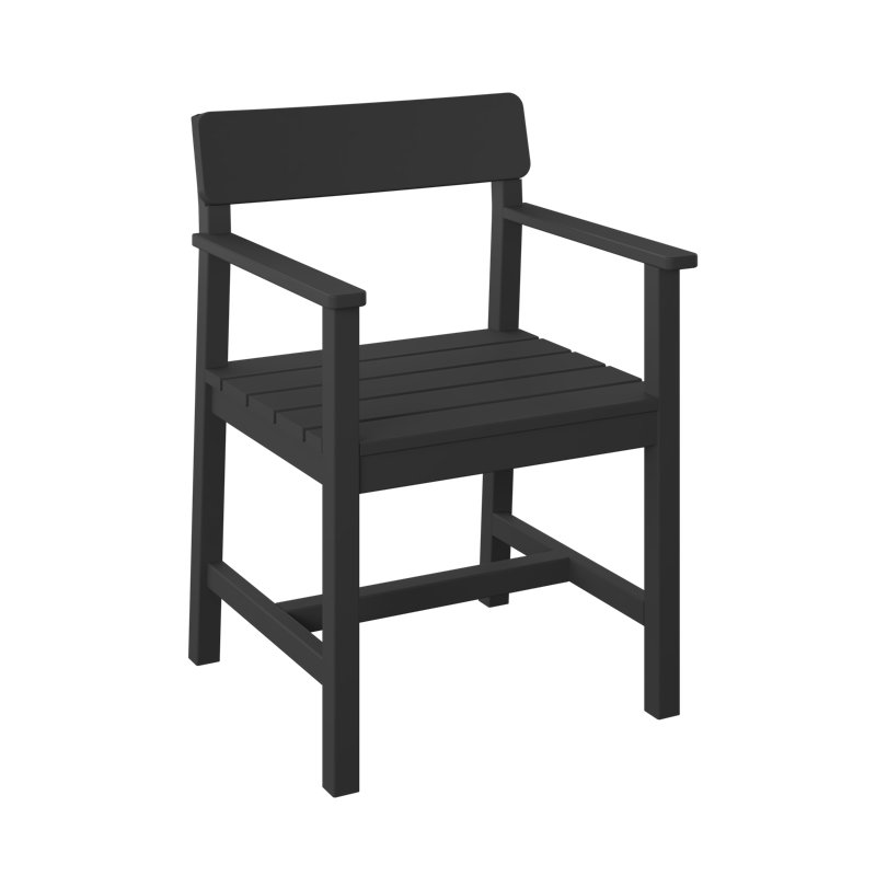  Chaise club. Noir, Noir