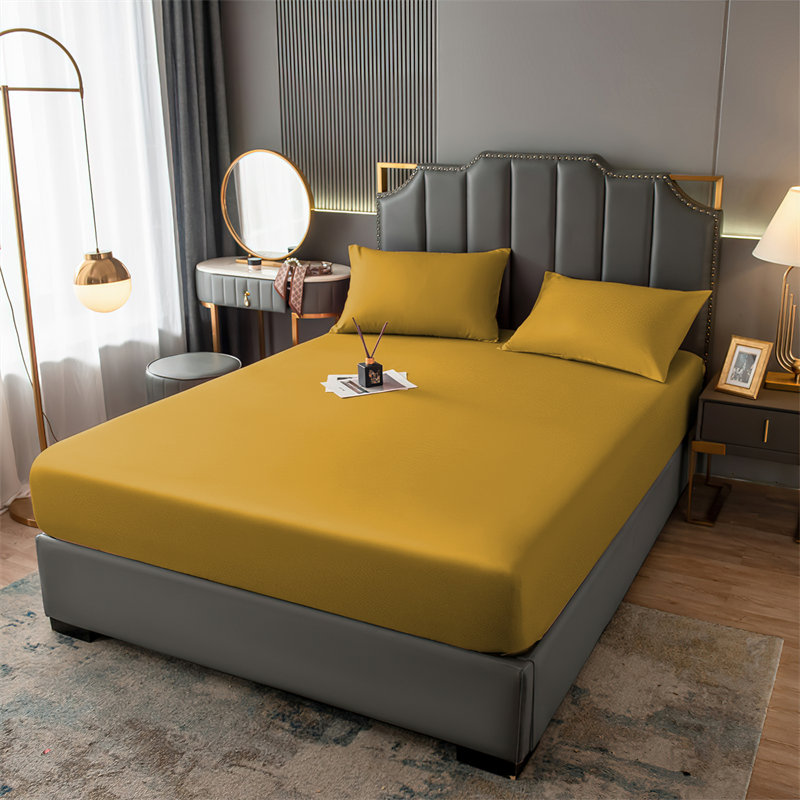 Hekuran Flannel Machine Woven Fitted Sheet, Double (4'6), Ochre